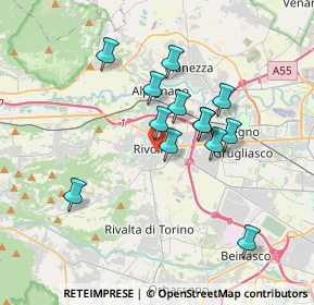 Mappa Viale Pietro Lussiana, 10098 Rivoli TO, Italia (3.02385)