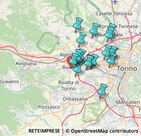 Mappa Viale Pietro Lussiana, 10098 Rivoli TO, Italia (5.72667)