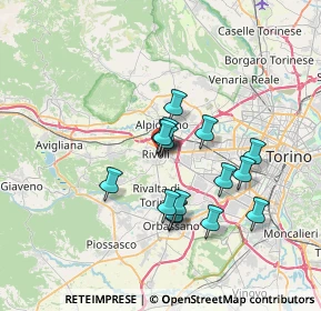 Mappa Viale Pietro Lussiana, 10098 Rivoli TO, Italia (5.56)