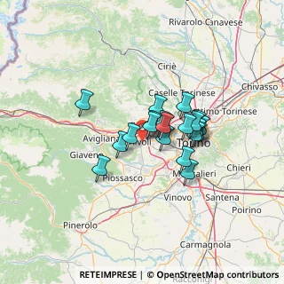 Mappa Via Camillo Benso Cavour, 10098 Rivoli TO, Italia (9.344)