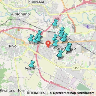 Mappa Via Cagliari, 10098 Rivoli TO, Italia (1.43737)