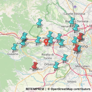 Mappa Piazza G. Marconi, 10098 Rivoli TO, Italia (8.7705)
