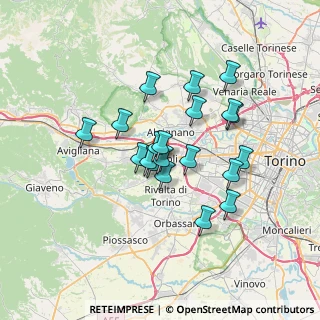 Mappa Piazza G. Marconi, 10098 Rivoli TO, Italia (5.5435)