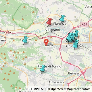 Mappa Piazza G. Marconi, 10098 Rivoli TO, Italia (4.685)