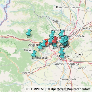 Mappa Piazza G. Marconi, 10098 Rivoli TO, Italia (9.8805)
