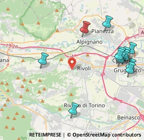Mappa Via Pietro Rolle, 10098 Rivoli TO, Italia (5.185)