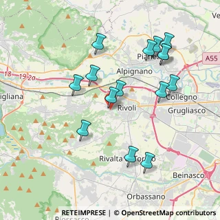 Mappa Via Pietro Rolle, 10098 Rivoli TO, Italia (3.99267)