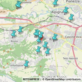 Mappa Via Pietro Rolle, 10098 Rivoli TO, Italia (2.24188)
