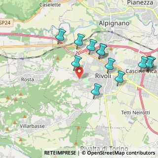 Mappa Via Pietro Rolle, 10098 Rivoli TO, Italia (2.06083)