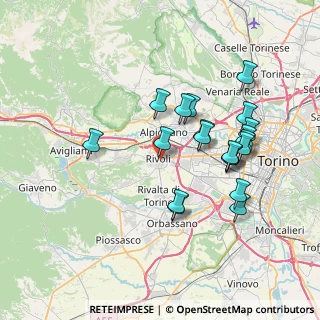 Mappa Via Camillo Benso Cavour, 10091 Rivoli TO, Italia (7.0605)