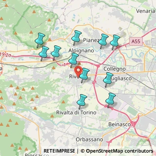Mappa Via Camillo Benso Cavour, 10091 Rivoli TO, Italia (3.57364)