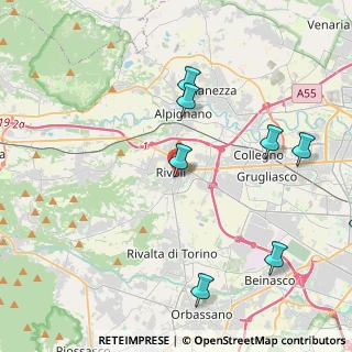 Mappa Via Camillo Benso Cavour, 10091 Rivoli TO, Italia (6.13909)