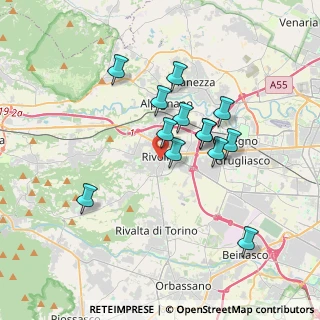 Mappa Via Camillo Benso Cavour, 10091 Rivoli TO, Italia (3.08846)