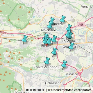 Mappa Via Camillo Benso Cavour, 10091 Rivoli TO, Italia (2.965)
