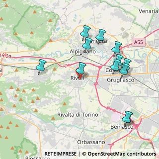 Mappa Via Camillo Benso Cavour, 10091 Rivoli TO, Italia (4.30667)