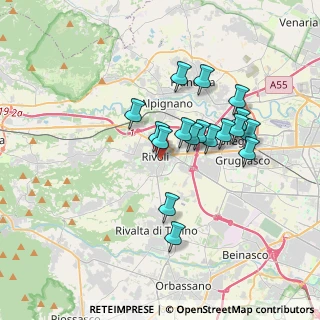 Mappa Via Camillo Benso Cavour, 10091 Rivoli TO, Italia (3.03059)
