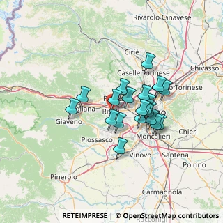 Mappa Via Camillo Benso Cavour, 10091 Rivoli TO, Italia (10.387)