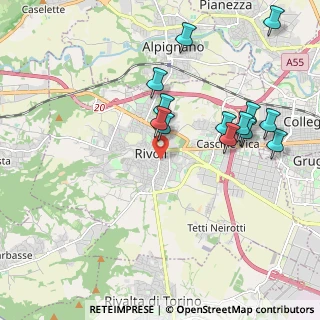 Mappa Via Camillo Benso Cavour, 10091 Rivoli TO, Italia (2.07615)