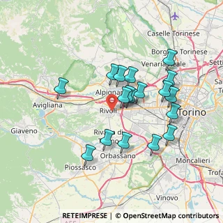 Mappa Via Vernante, 10098 Rivoli TO, Italia (6.53833)