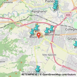 Mappa Via Vernante, 10098 Rivoli TO, Italia (2.91)