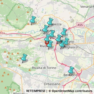 Mappa Via Vernante, 10098 Rivoli TO, Italia (2.96769)