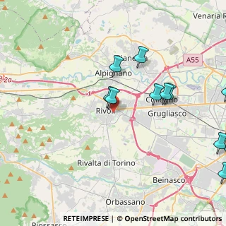 Mappa Via Vernante, 10098 Rivoli TO, Italia (5.60846)