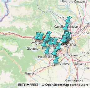 Mappa Via Barrera, 10090 Rosta TO, Italia (9.996)