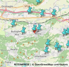Mappa Via Barrera, 10090 Rosta TO, Italia (2.9205)