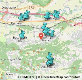 Mappa Via Barrera, 10090 Rosta TO, Italia (1.901)