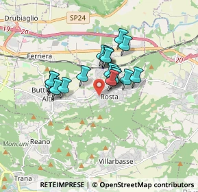 Mappa Via Barrera, 10090 Rosta TO, Italia (1.254)