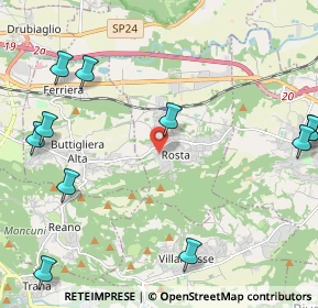 Mappa Via Barrera, 10090 Rosta TO, Italia (2.96909)