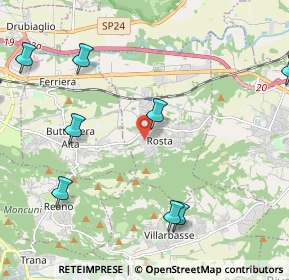 Mappa Via Barrera, 10090 Rosta TO, Italia (3.831)