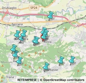 Mappa Via Barrera, 10090 Rosta TO, Italia (1.934)