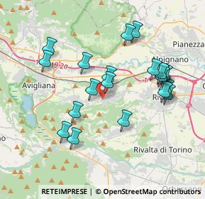 Mappa Via Barrera, 10090 Rosta TO, Italia (3.7235)