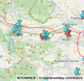 Mappa Via Barrera, 10090 Rosta TO, Italia (5.73417)