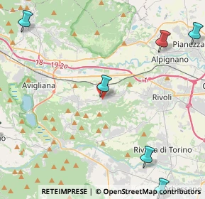 Mappa Via Barrera, 10090 Rosta TO, Italia (7.71733)