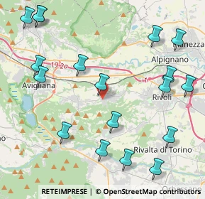 Mappa Via Barrera, 10090 Rosta TO, Italia (5.29278)