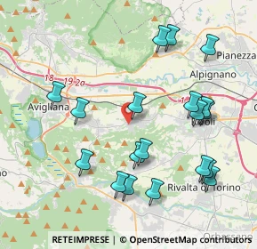 Mappa Via Barrera, 10090 Rosta TO, Italia (4.32158)