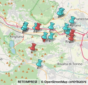 Mappa Via Barrera, 10090 Rosta TO, Italia (3.61706)