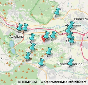 Mappa Via Barrera, 10090 Rosta TO, Italia (3.87438)