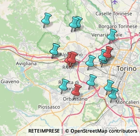 Mappa Via alla Chiesa, 10098 Rivoli TO, Italia (6.80278)