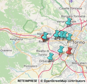 Mappa Via alla Chiesa, 10098 Rivoli TO, Italia (5.90182)