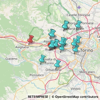 Mappa Via Cavour Camillo Benso, 10098 Rivoli TO, Italia (5.36111)