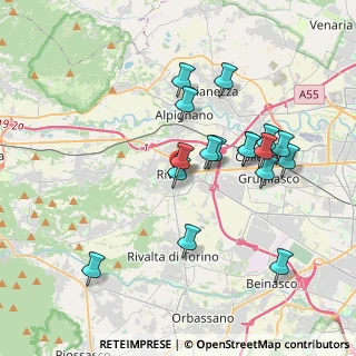 Mappa Via Cavour Camillo Benso, 10098 Rivoli TO, Italia (3.57765)