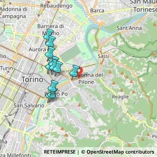Mappa Via Sciolze, 10132 Torino TO, Italia (1.74636)