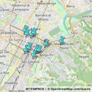 Mappa Via Vanchiglia, 10124 Torino TO, Italia (1.52333)