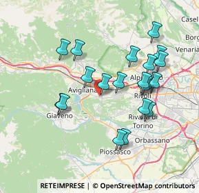 Mappa Via Avigliana, 10090 Buttigliera Alta TO, Italia (7.1095)