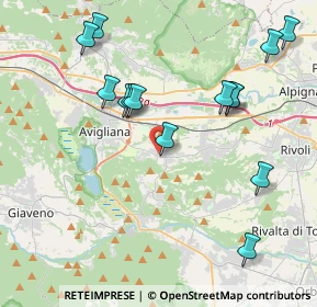 Mappa Via Avigliana, 10090 Buttigliera Alta TO, Italia (4.36429)