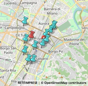 Mappa Via Conte, 10125 Torino TO, Italia (1.35769)