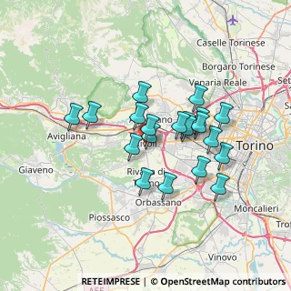 Mappa Via Monte Grappa, 10098 Rivoli TO, Italia (5.7225)